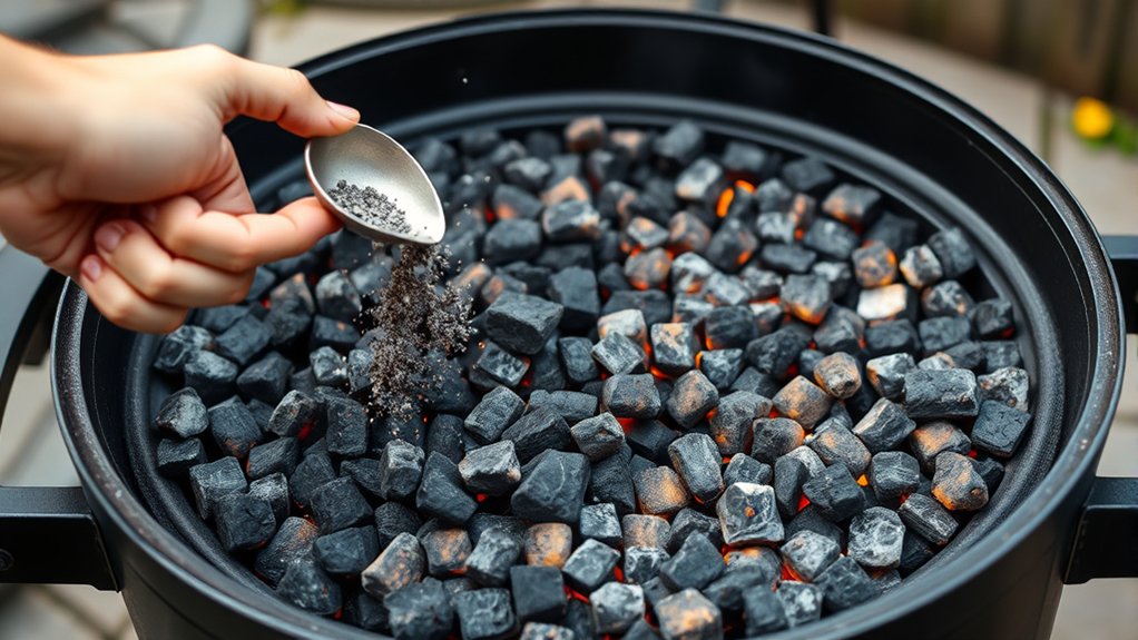 adjust charcoal for cooking