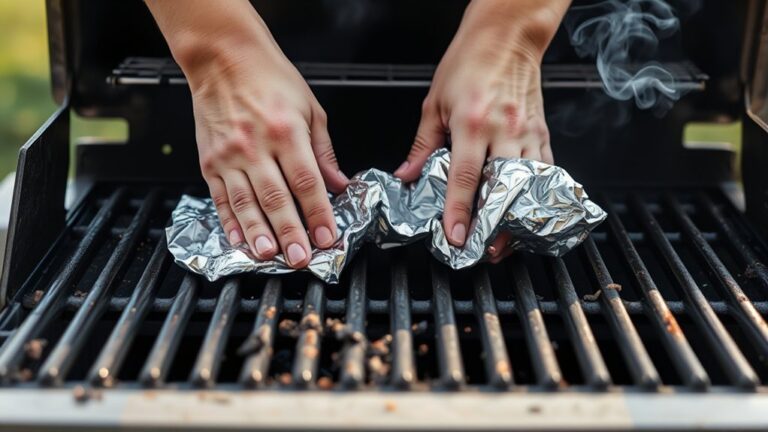 aluminum foil grill cleaning