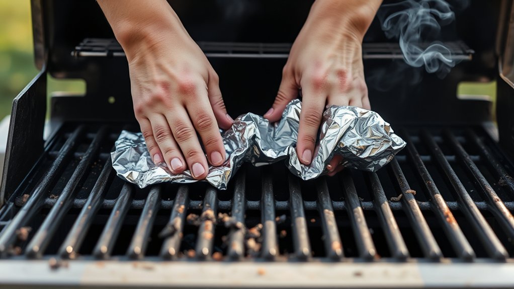 aluminum foil grill cleaning