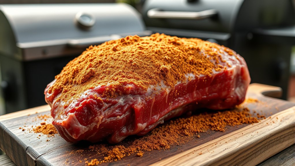 apply dry rub evenly