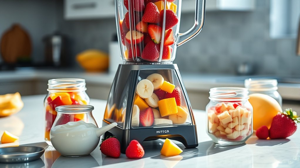 blend fresh fruit smoothly