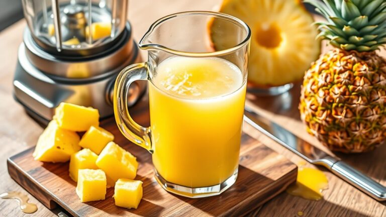 blend fresh pineapple easily