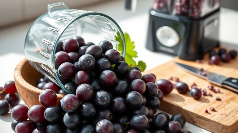 blend grapes into juice
