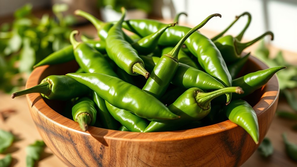 choose firm glossy peppers
