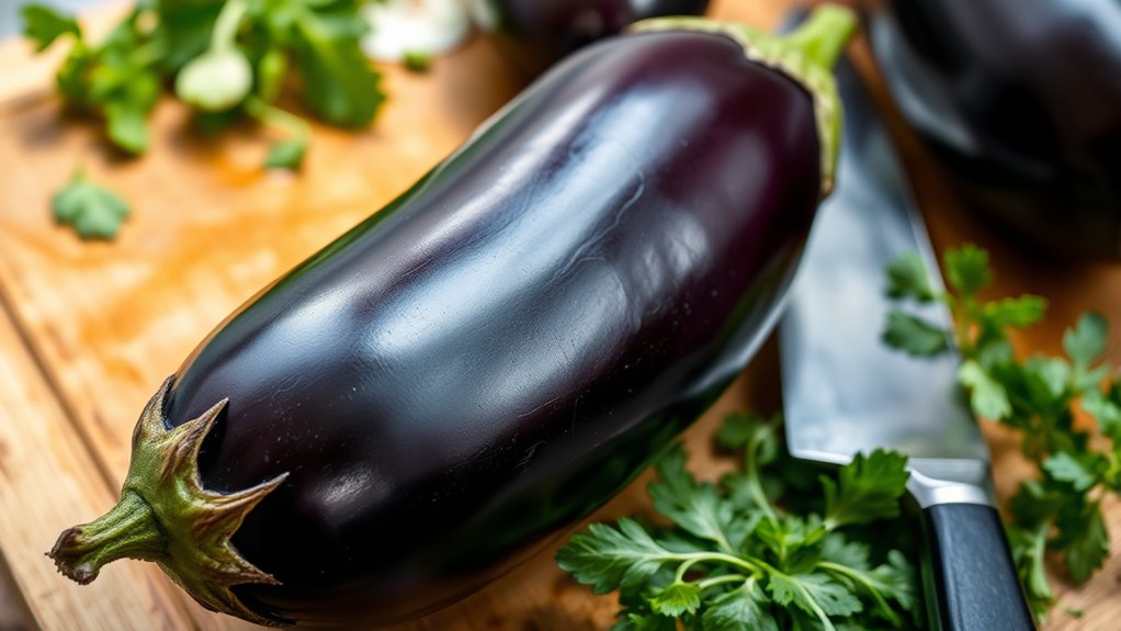 choose firm shiny eggplants