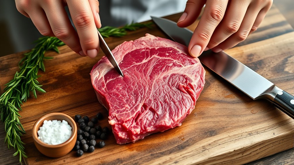 choose fresh well marbled steak