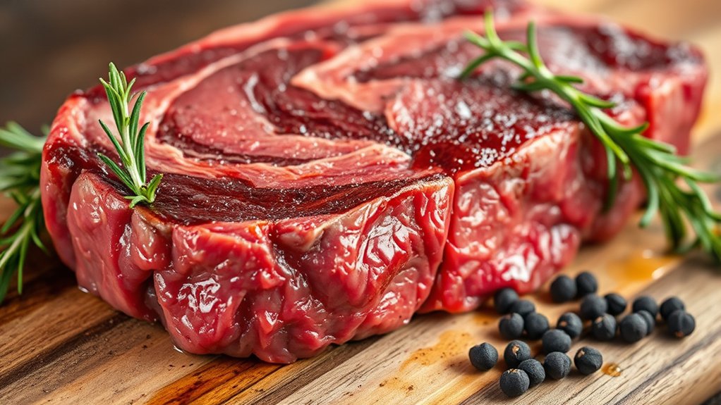 choose well marbled fresh steak