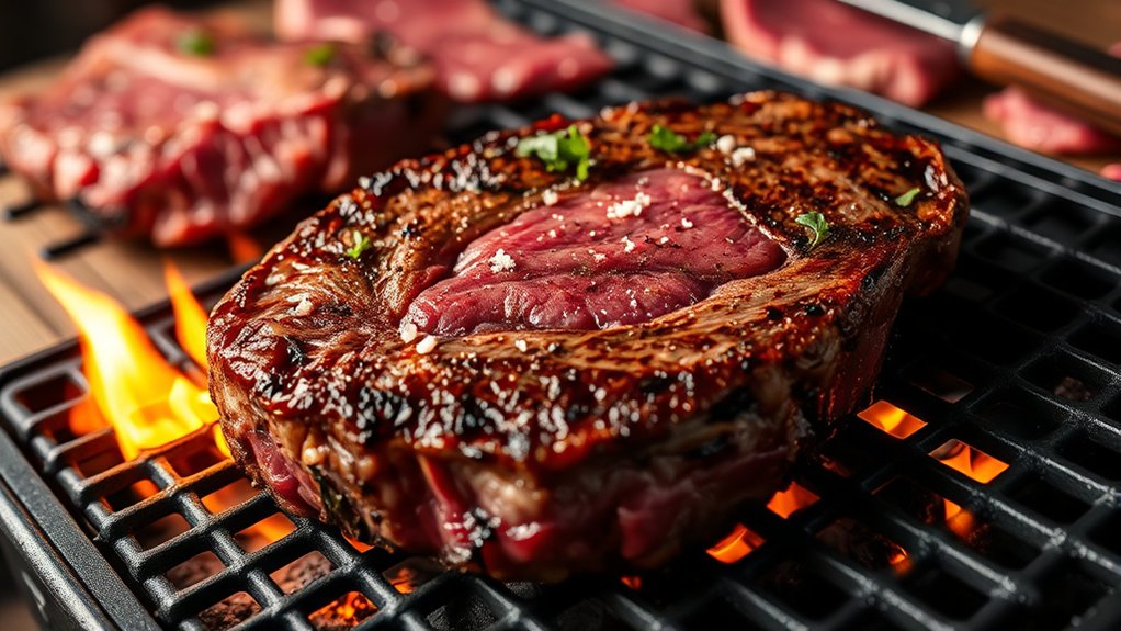 choose well marbled thick steak