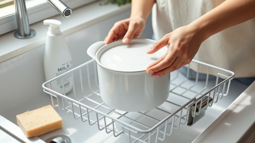 clean and confirm dishwasher safety