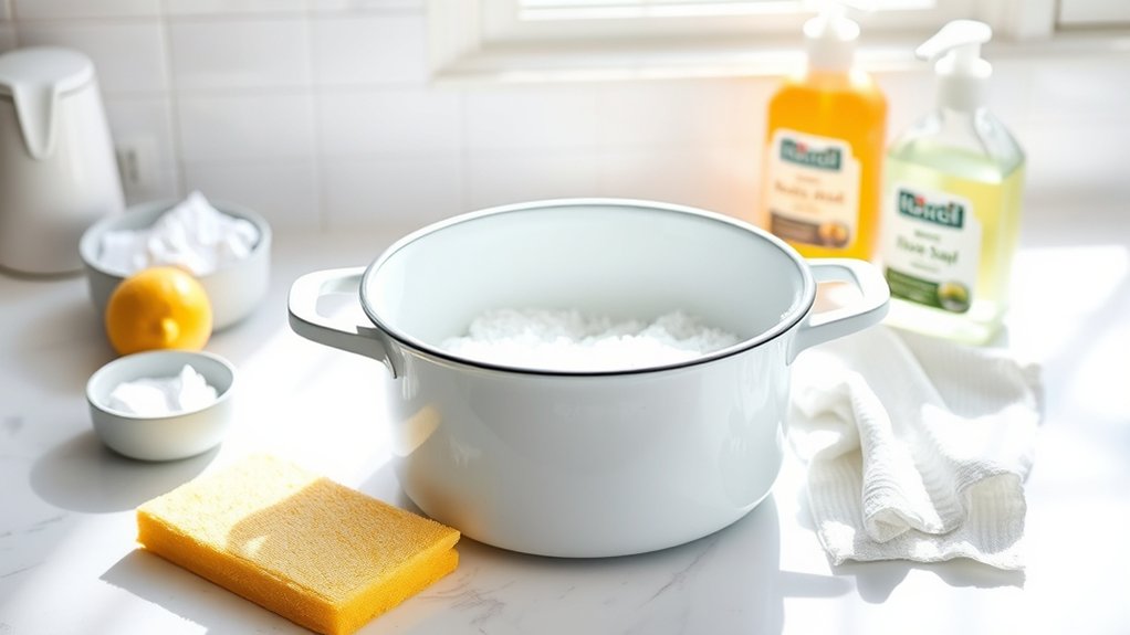 clean enamel cookware easily