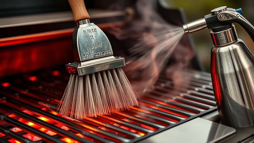 clean preheat oil grill