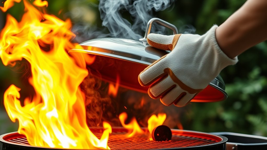 control grill fire quickly