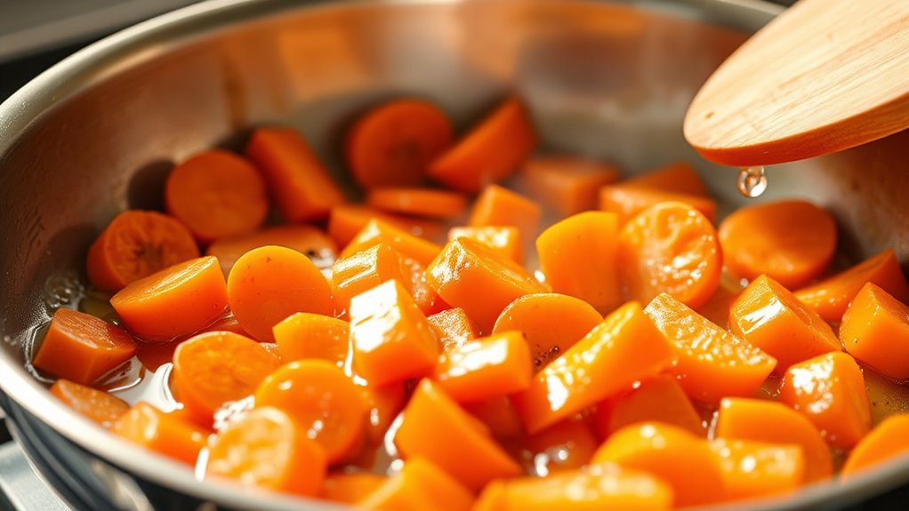 cook carrots in skillet
