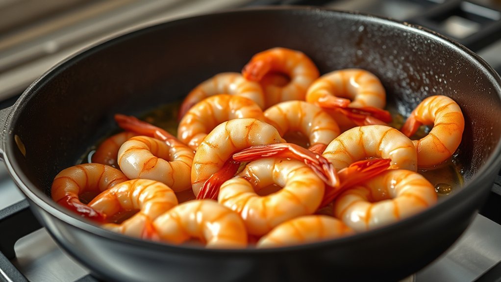 cook shrimp until pink