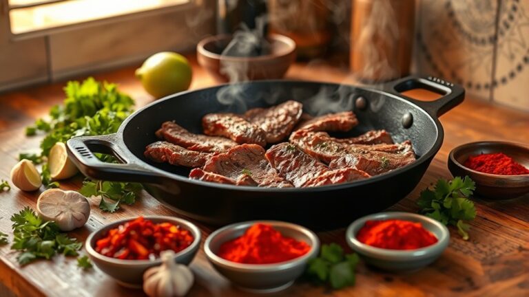 cooked carne asada indoors