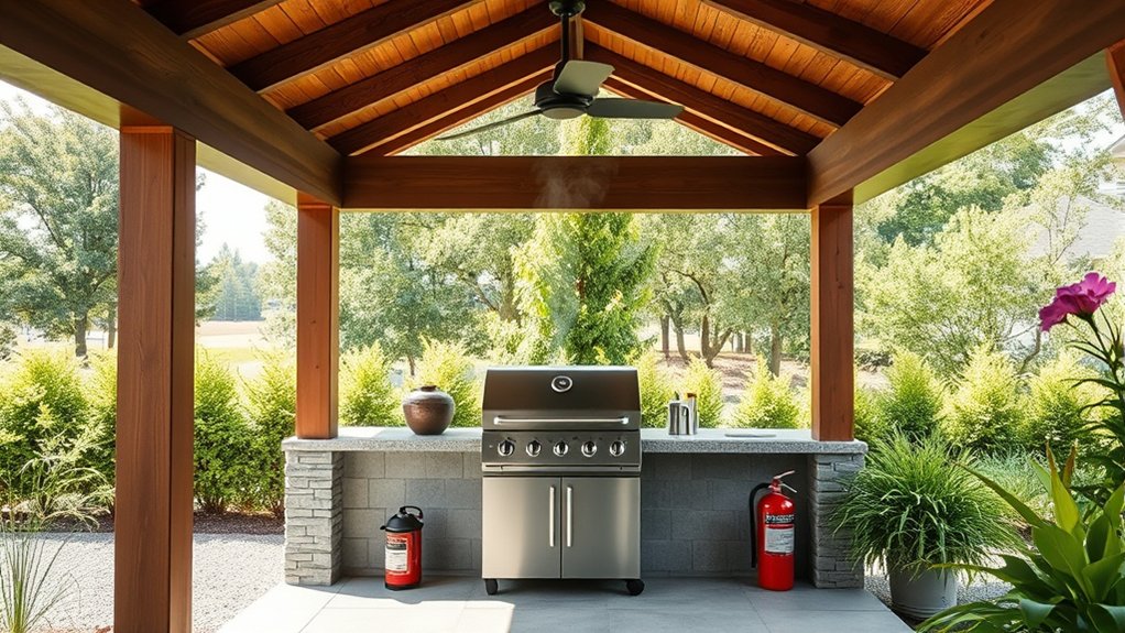 covered patio grilling hazards