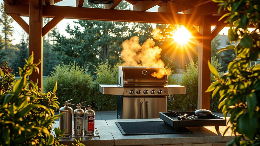 covered patio grilling safety