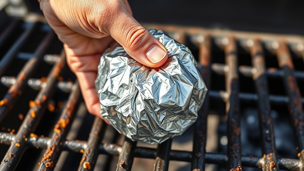 crumpled foil scrubbing ball