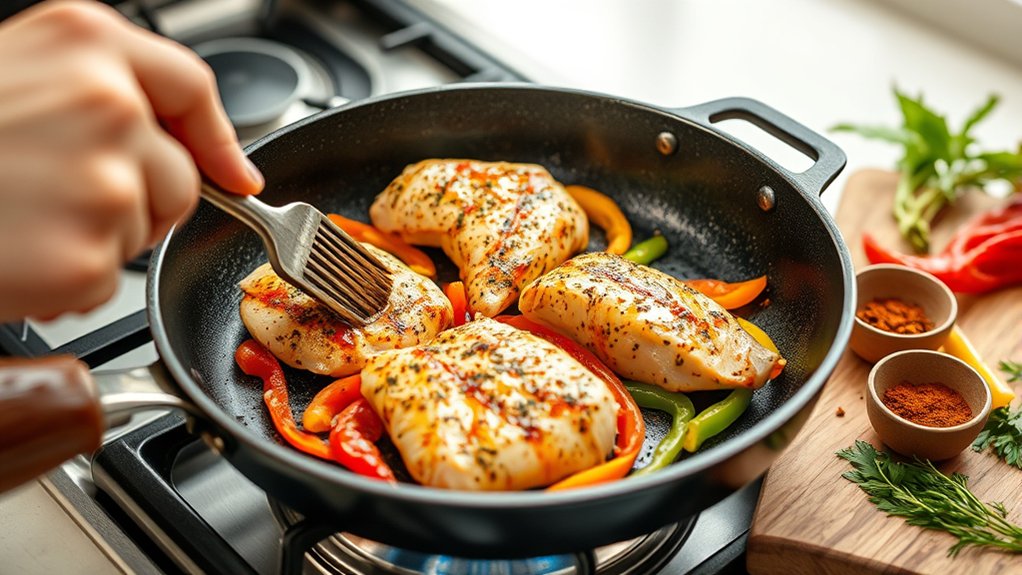 evenly prepare ingredients thoroughly