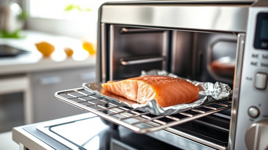 evenly reheated moist salmon