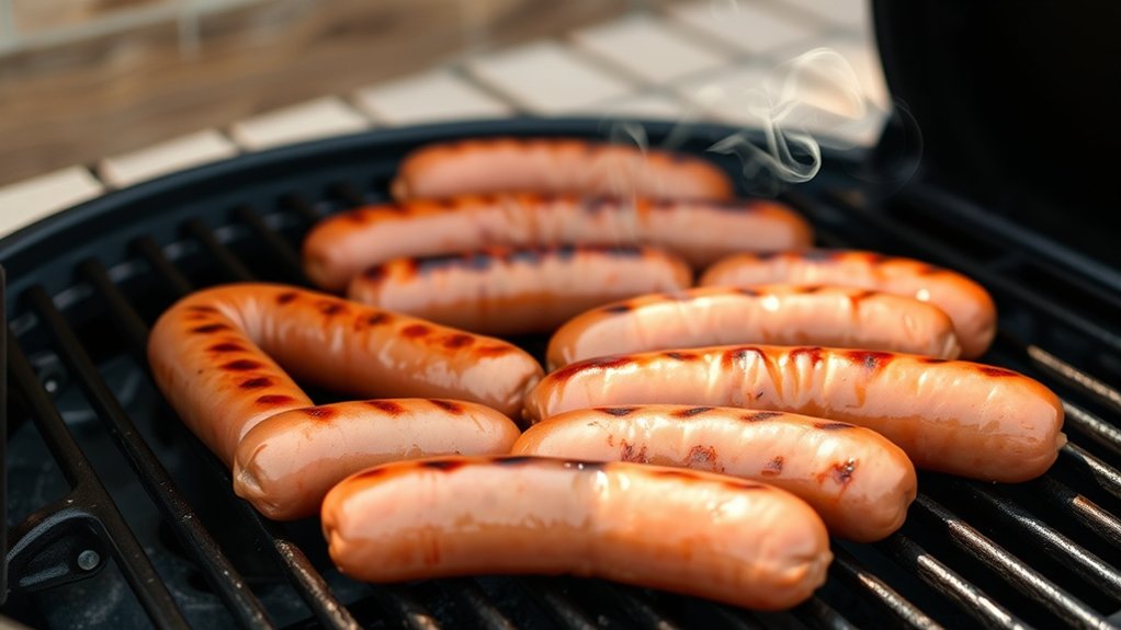 evenly spaced grill arrangement