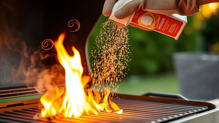 extinguish grill fire safely