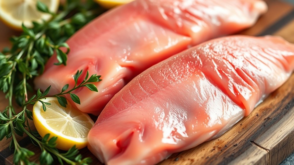 fresh firm skin on fillets