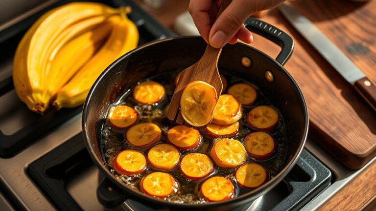fry plantains until golden