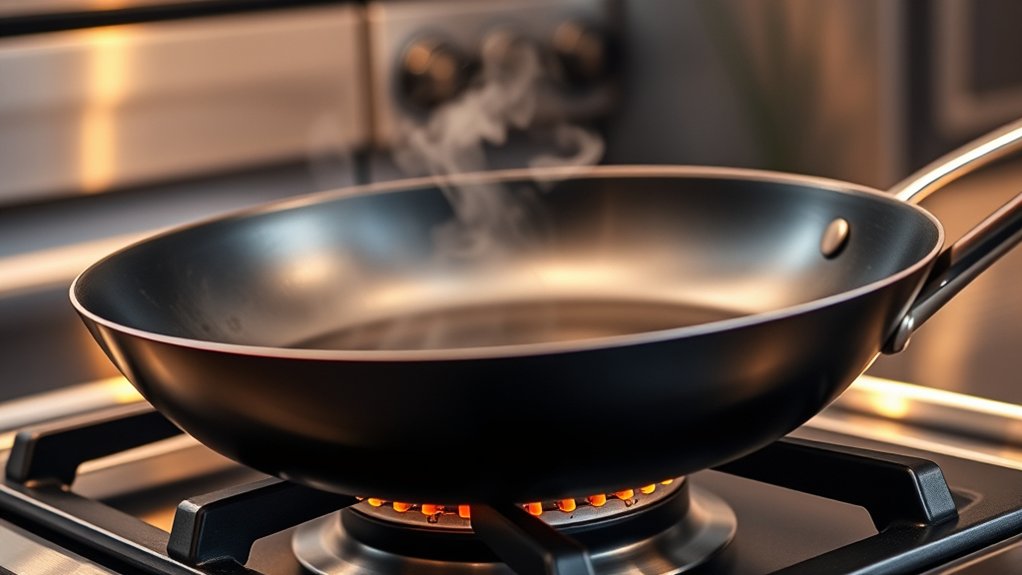 frying pans require low heat