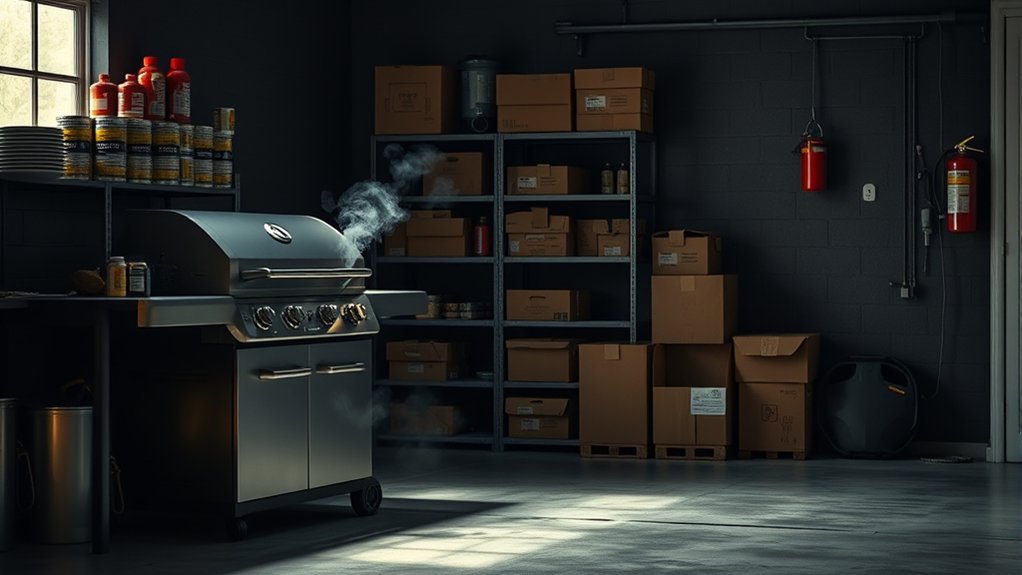 garage grilling fire safety