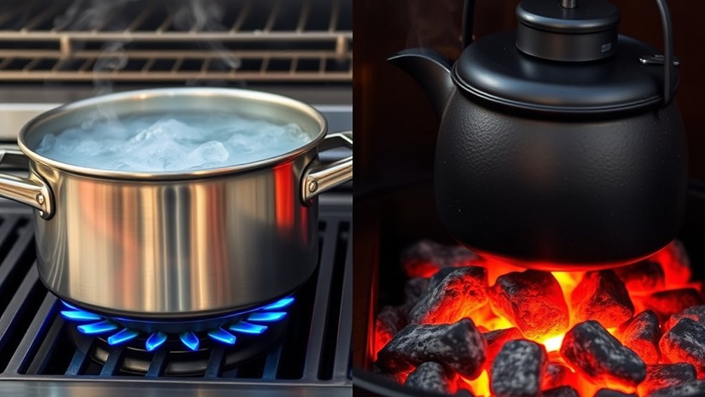 gas heats quickly and precisely