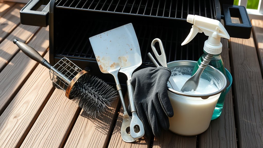 gather cleaning tools and supplies