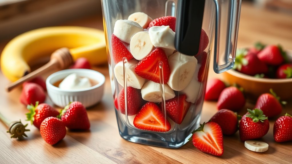 gather ingredients before blending