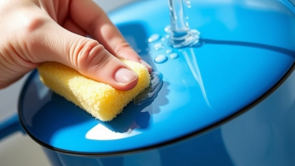 gentle scrubbing maintains shine