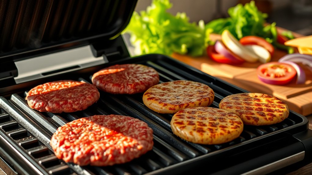 grill burgers quickly and easily