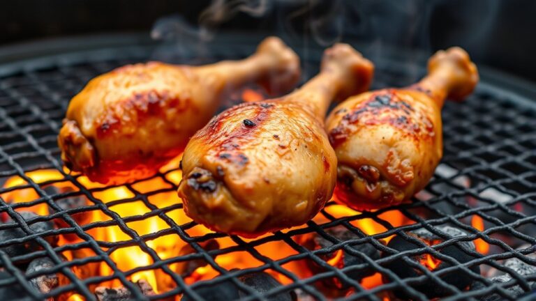 grill chicken drumsticks appropriately