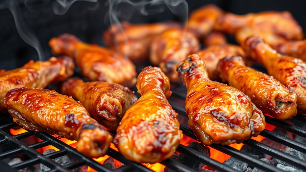 grill chicken wings evenly