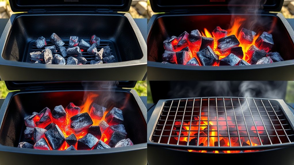grill heating time steps