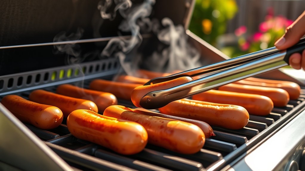 grill hot dogs easily