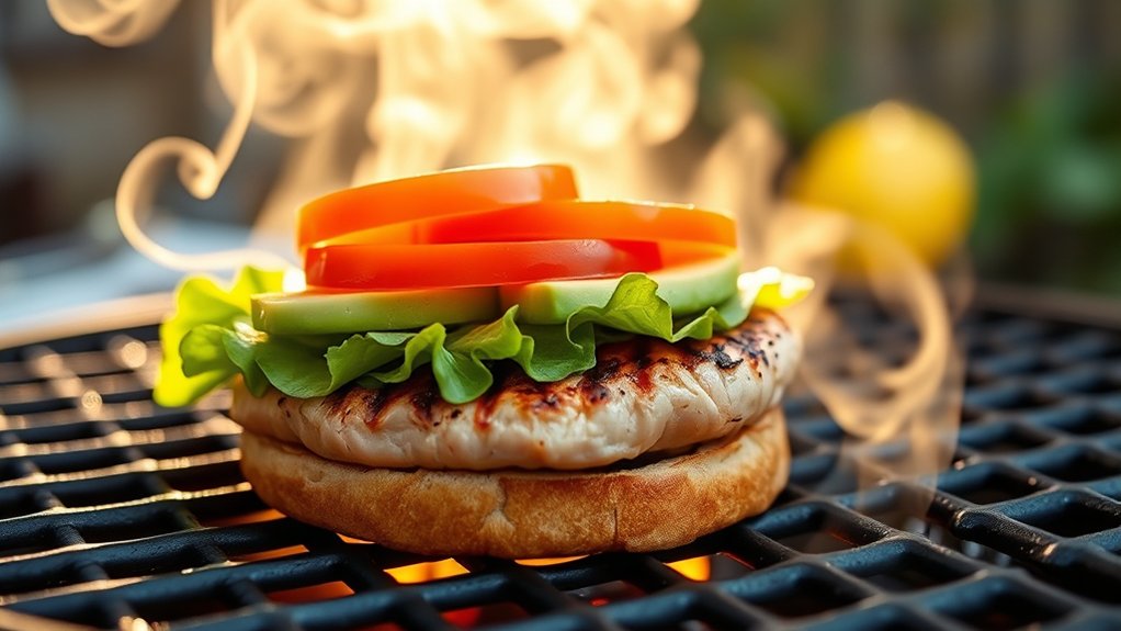 grill salmon burger easily