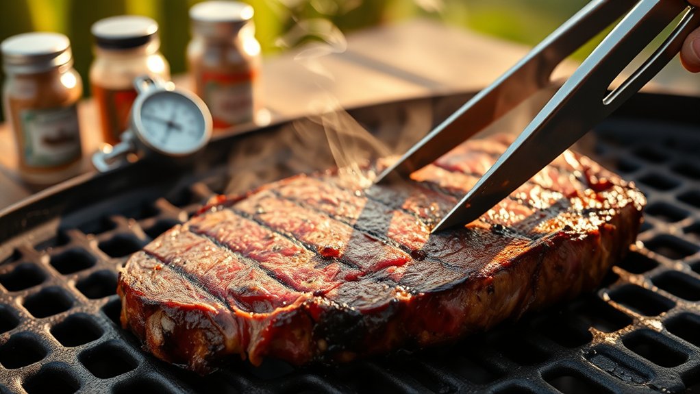 grill thick ribeye steak