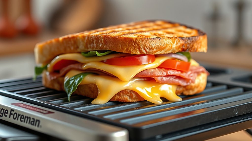 grilled sandwiches with melted cheese