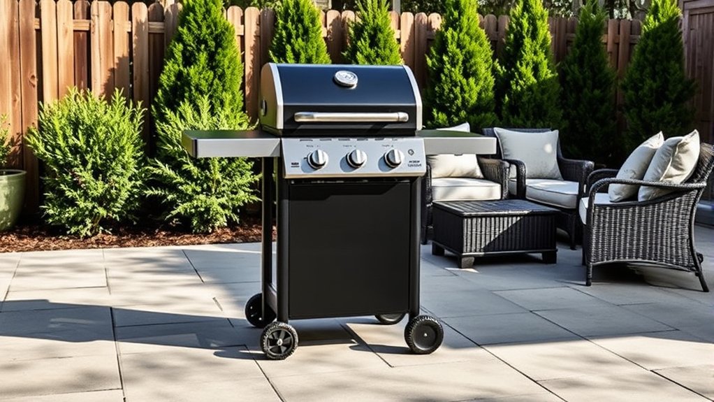 keep grill away from flammables