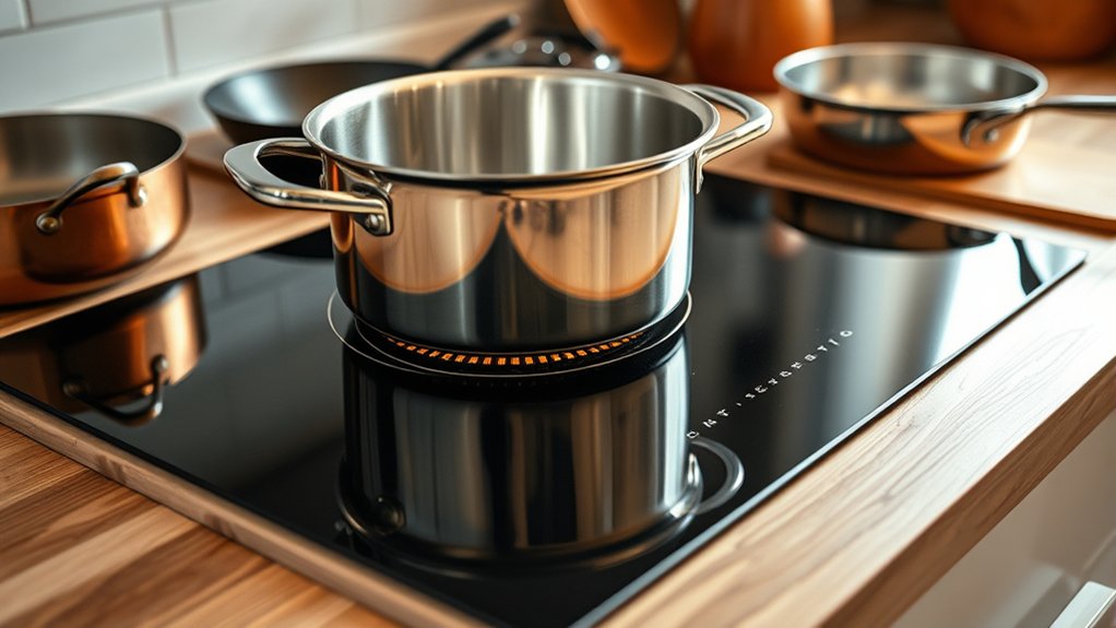 magnetic field heats compatible cookware