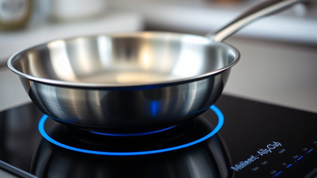 magnetic field heats cookware