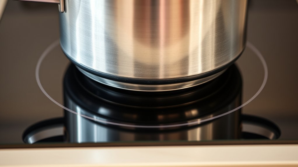 magnetic induction heats cookware