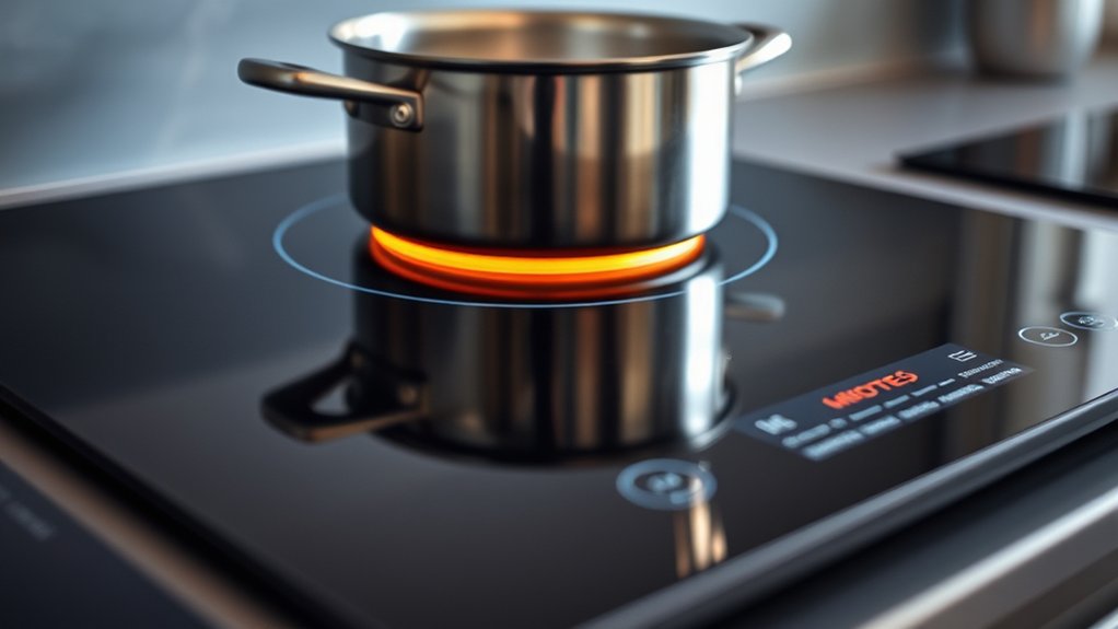 magnetic induction heats cookware