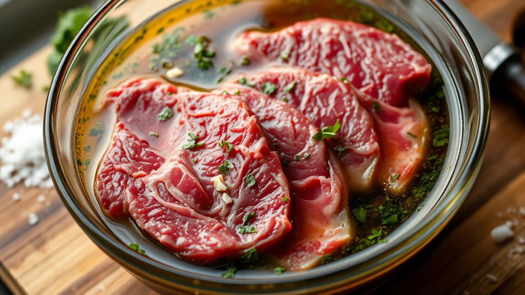 marinate for tender steak