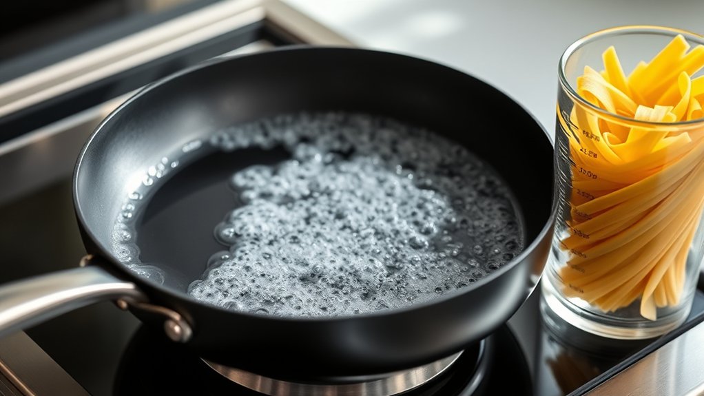 measure pasta and water