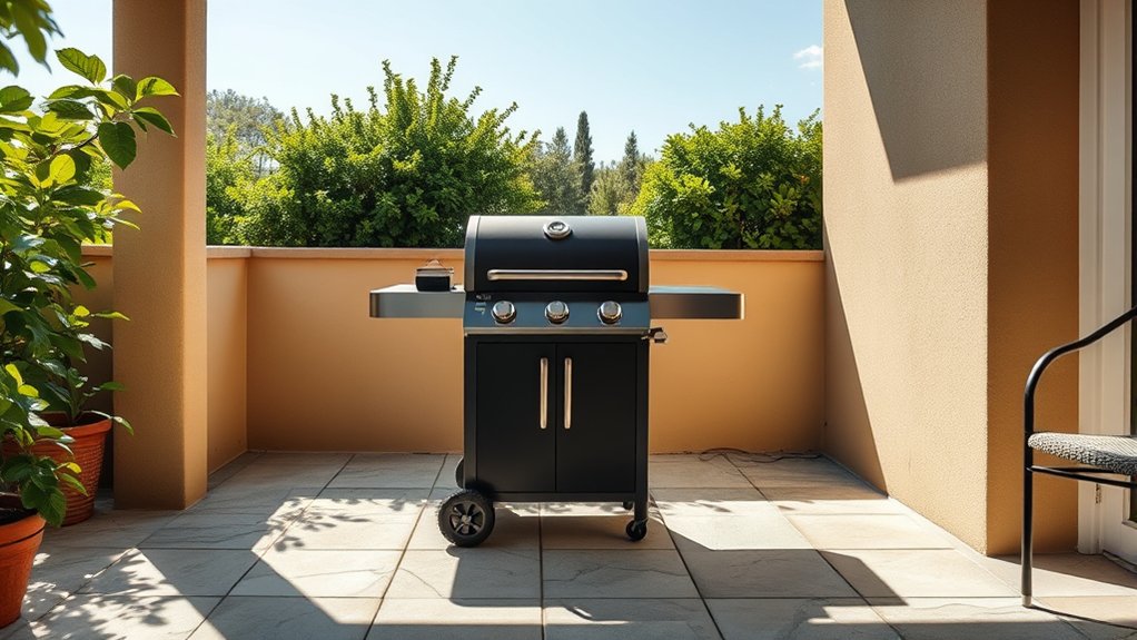 open ventilated grilling area